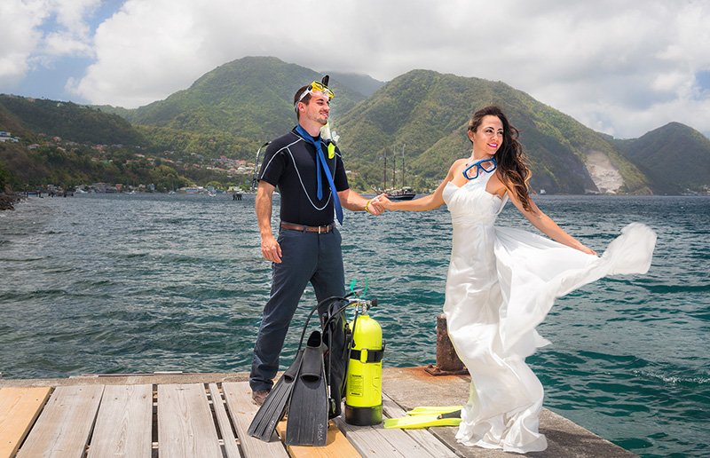Divers' wedding can be fun!